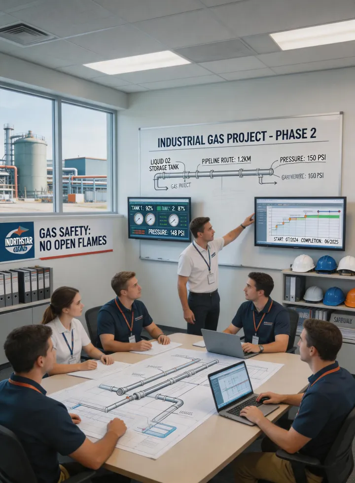Engineering coordination room for industrial gas projects